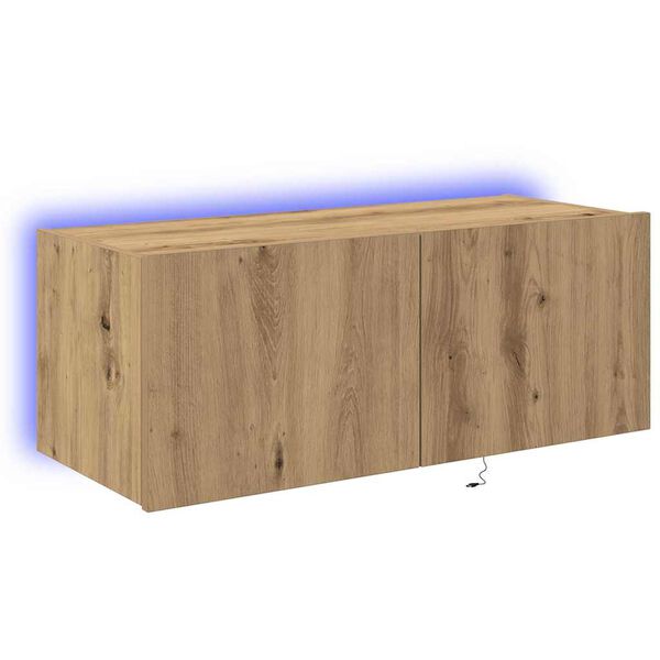 vidaXL TV wall cabinet Artisanový dub 80 x 35 x 31 cm kompozitní dřevo
