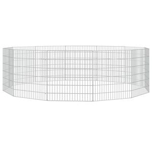 vidaXL Ohr&aacute;dka pro zv&iacute;řata 12 panelů 54 x 60 cm pozinkovan&eacute; železo
