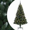 vidaXL Uměl&yacute; v&aacute;nočn&iacute; stromek s baňkami 180 cm 300 LED Tepl&aacute; b&iacute;l&aacute;