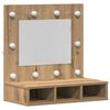 vidaXL Zrcadlov&aacute; skř&iacute;ň Artisanov&yacute; dub 60 x 31,5 x 62 cm