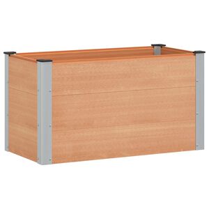 vidaXL Zahradn&iacute; vyv&yacute;&scaron;en&yacute; z&aacute;hon Hněd&aacute; 100 x 50 x 54 cm WPC a hlin&iacute;k