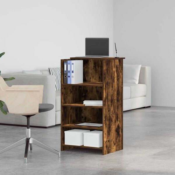 vidaXL Recepční stůl kouřový dub 55x50x103,5 cm kompozitní dřevo