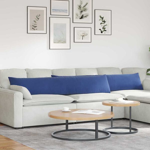 vidaXL Pohovkové polštáře 2 pcs Policová modrá 200 x 40 cm
