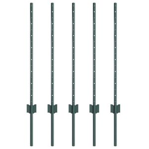 vidaXL Plotov&yacute; sloupek. 5 pcs Zelen&aacute; 120 cm Ocel