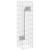 vidaXL Gabionov&yacute; kohoutek 4 ks Stř&iacute;brn&aacute; 25 x 25 x 100 cm