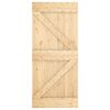 vidaXL Posuvn&eacute; dveře s kov&aacute;n&iacute;m 90 x 210 cm masivn&iacute; borov&eacute; dřevo
