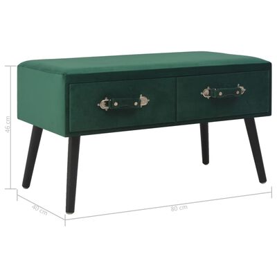 vidaXL Konferenční stolek zelený 80 x 40 x 46 cm samet