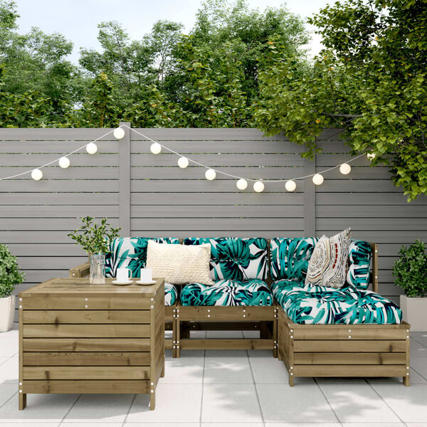 vidaXL 5d&iacute;ln&aacute; zahradn&iacute; sedac&iacute; souprava impregnovan&aacute; borovice