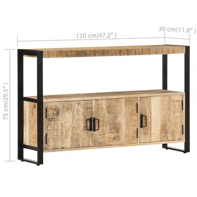 vidaXL Odkládací skříňka 120 x 30 x 75 cm masivní mangovníkové dřevo