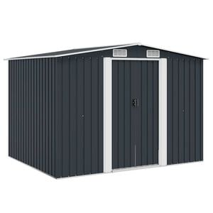 vidaXL Zahradn&iacute; domek na n&aacute;řad&iacute; antracitov&yacute; ocel 257 x 205 x 178 cm