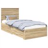 vidaXL R&aacute;m postele Sonoma dub a stř&iacute;brn&aacute; 75 x 190 cm Kompozitn&iacute; dřevo