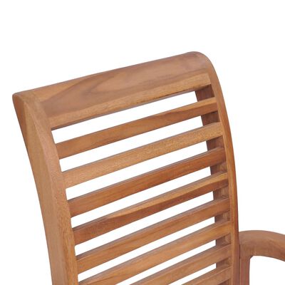 vidaXL Jídelní židle 6 ks jasně zelené podušky masivní teakové dřevo
