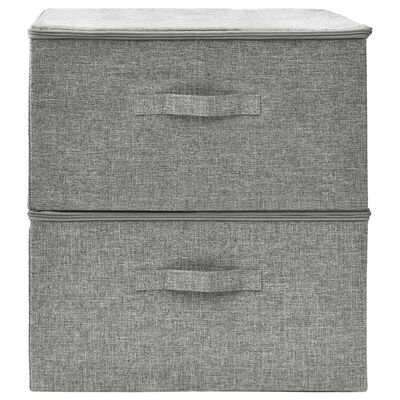 vidaXL Úložné boxy 2 ks textil 43 x 34 x 23 cm šedé