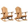 vidaXL Houpac&iacute; křeslo Adirondack 2 pcs Hněd&aacute; 100 x 77 x 99 cm