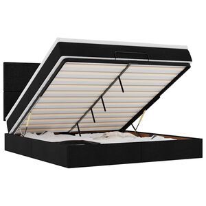 vidaXL Osmanský rám postele s matrací černá 160x200cm textil