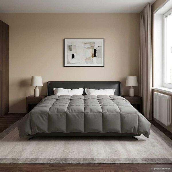 vidaXL Letn&iacute; přikr&yacute;vka &Scaron;něrov&aacute;n Světle &scaron;ed&aacute; 200 x 240 cm Mikrovl&aacute;kno