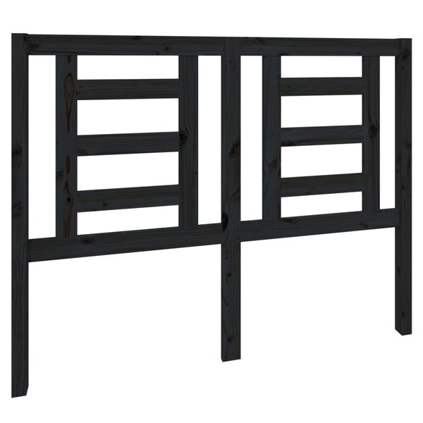 vidaXL Čelo postele čern&eacute; 126 x 4 x 100 cm masivn&iacute; borovice