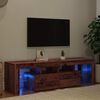 vidaXL TV stolek s LED old wood 140 x 36,5 x 40 cm kompozitní dřevo