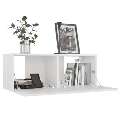 vidaXL TV stolek bílý 80 x 30 x 30 cm dřevotříska