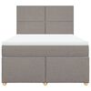 vidaXL Box spring postel s matrac&iacute; taupe 140x190 cm textil