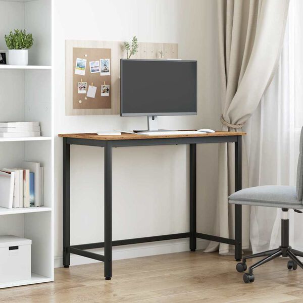 vidaXL stůl Star&eacute; dřevo 80 x 50 x 76,5 cm Inžen&yacute;rsk&eacute; dřevo a ocel