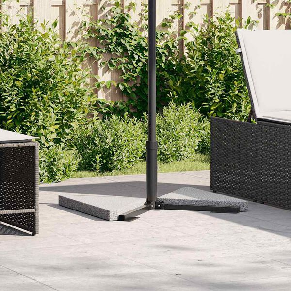 vidaXL Z&aacute;těžov&eacute; kotouče na slunečn&iacute;k 2 ks &scaron;ed&eacute; žulov&eacute; troj&uacute;heln&iacute;kov&eacute; 14 kg