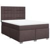 vidaXL Box spring postel s matrac&iacute; tmavě hněd&aacute; 140x190 cm textil