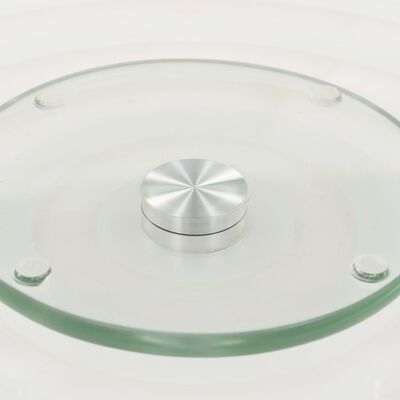 vidaXL Otočné servírovací tácy 2 ks průhledné 30 cm tvrzené sklo