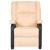 vidaXL Elektrické masážní křeslo krémové umělá kůže textil