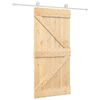 vidaXL Posuvn&eacute; dveře Př&iacute;rodn&iacute; a b&iacute;l&aacute; 95 x 210 cm Masivn&iacute; borov&eacute; dřevo