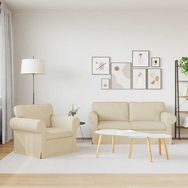 vidaXL Pohovka 2 pcs Kr&eacute;mov&aacute; 175 x 82 x 80 cm textil