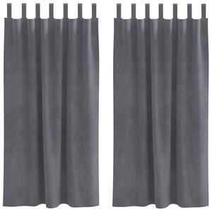vidaXL Zatemňovac&iacute; z&aacute;věsy 2 pcs Světle &scaron;ed&aacute; 140 x 175 cm samet