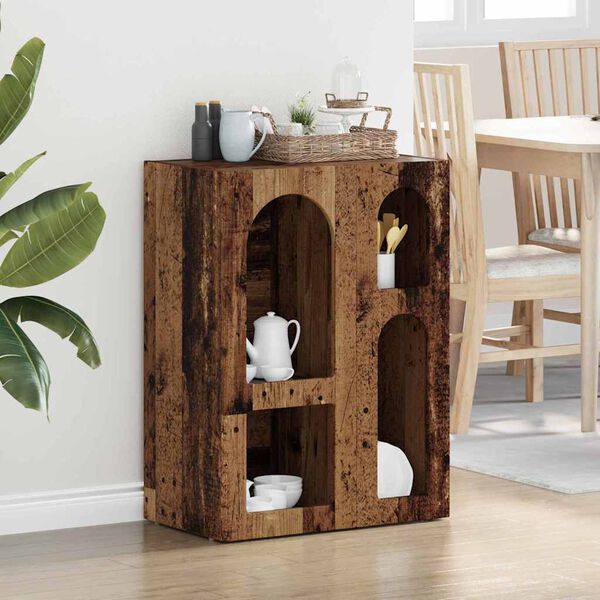 vidaXL Serv&iacute;rovac&iacute; skř&iacute;ň Star&eacute; dřevo 59 x 35 x 80.5 cm