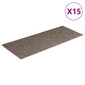 vidaXL Schodov&eacute; rohože samolepic&iacute; 15 ks 60 x 25 cm b&eacute;žov&eacute; obd&eacute;ln&iacute;kov&eacute;