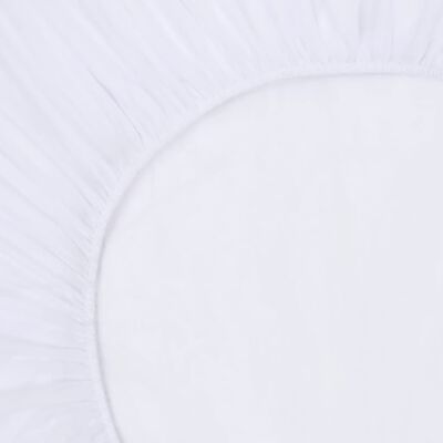 vidaXL Napínací prostěradla voděodolná 2 ks bavlna 200 x 220 cm bílá