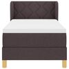 vidaXL Postel s boxspringem s matrac&iacute; Tmavě hněd&aacute; 80 x 200 cm textil