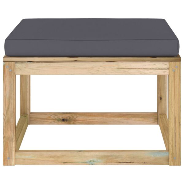 vidaXL Zahradn&iacute; podnožka s podu&scaron;kou zeleně impregnovan&aacute; borovice