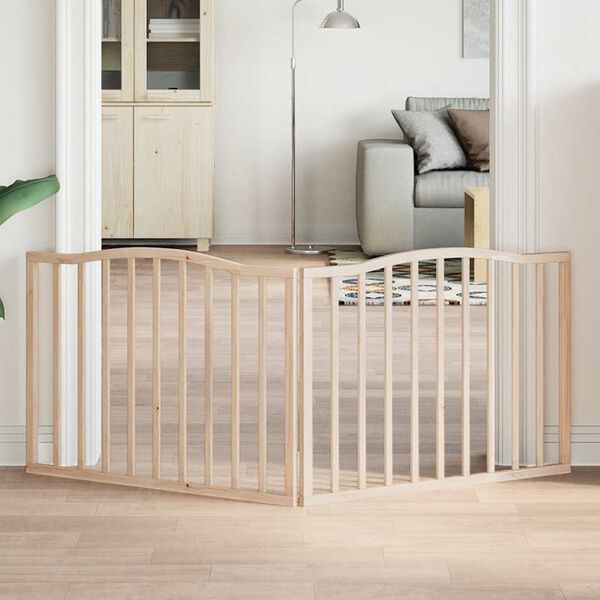 vidaXL Z&aacute;brana pro psy skl&aacute;dac&iacute; 2 panely 160 cm topolov&eacute; dřevo