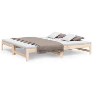 vidaXL V&yacute;suvn&aacute; postel 2x (80 x 200) cm masivn&iacute; borov&eacute; dřevo
