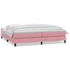vidaXL Box spring postel s matrac&iacute; růžov&aacute; 180x210 cm samet