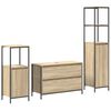 vidaXL Sada koupelnov&eacute;ho n&aacute;bytku 3 ks Sonoma dub 90 x 34,5 x 60 cm