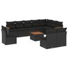 vidaXL 11d&iacute;ln&aacute; zahradn&iacute; sedac&iacute; souprava s podu&scaron;kami čern&aacute; polyratan