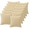 vidaXL Povlak na pol&scaron;t&aacute;ř 12 pcs HEERLEN B&eacute;žov&aacute; 40 x 40 cm Polyester