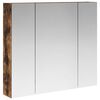 vidaXL Koupelnov&aacute; zrcadlov&aacute; skř&iacute;ň Kouřov&yacute; dub 80 x 14.5 x 70 cm