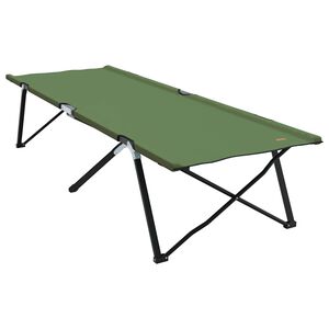 vidaXL Skl&aacute;dac&iacute; kempingov&aacute; postel Zelen&aacute; 206 x 76 x 74 cm