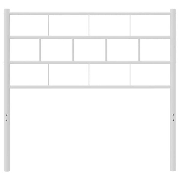 vidaXL Kovov&eacute; n&aacute;hradn&iacute; čelo postele b&iacute;l&eacute; 107 cm