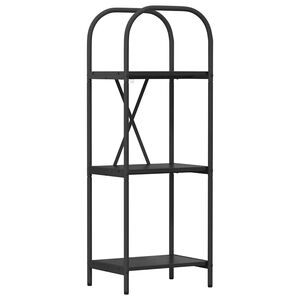 vidaXL Knihovna 3 &uacute;rovn&iacute; 40 x 30 x 109 cm Kompozitn&iacute; dřevo Čern&yacute; dub