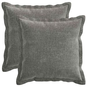 vidaXL Povlak na pol&scaron;t&aacute;ř 2 ks HOUTEN Tmavě &scaron;ed&aacute; 30 x 30 cm