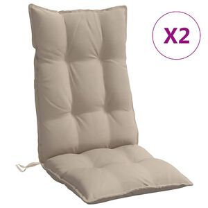 vidaXL Podu&scaron;ky na židli s vysok&yacute;m opěradlem 2 ks taupe l&aacute;tka oxford