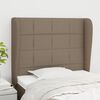 vidaXL Čelo postele typu u&scaron;&aacute;k taupe 93x23x118/128 cm textil